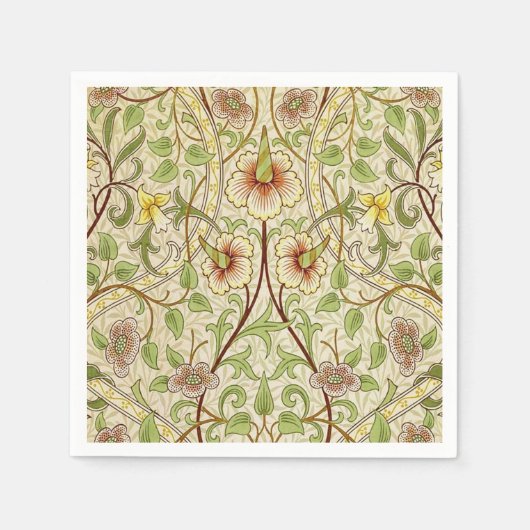 William Morris Daffodil Classic Blume Wallpaper Serviette (Vorderseite)