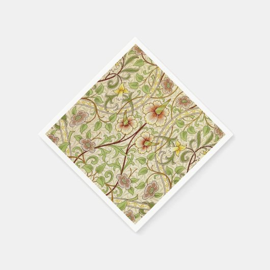 William Morris Daffodil Classic Blume Wallpaper Serviette (Ecke)