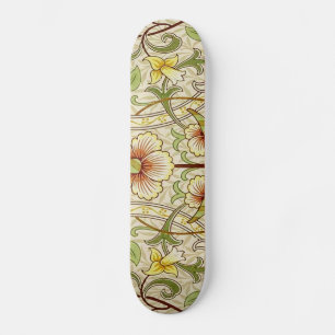 William Morris Daffodil Classic Blume Wallpaper Skateboard