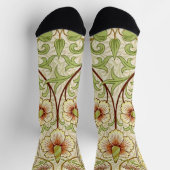 William Morris Daffodil Classic Blume Wallpaper Socken (Oben)