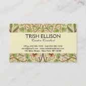 William Morris Daffodil Classic Blume Wallpaper Visitenkarte (Rückseite)