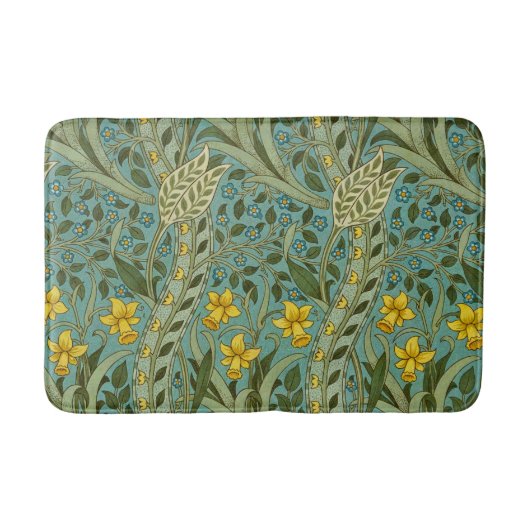 William Morris Daffodil Floral Pattern Classic Badematte (Vorderseite)