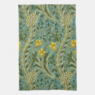 William Morris Daffodil Floral Pattern Classic Geschirrtuch