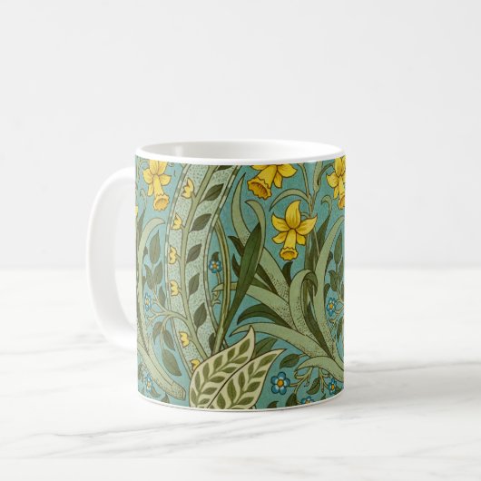 William Morris Daffodil Floral Pattern Classic Kaffeetasse (Vorderseite Links)