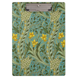 William Morris Daffodil Floral Pattern Classic Klemmbrett