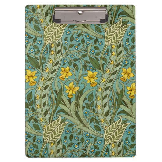 William Morris Daffodil Floral Pattern Classic Klemmbrett (Vorderseite)