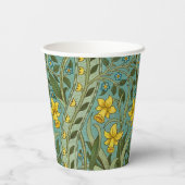 William Morris Daffodil Floral Pattern Classic Pappbecher (Rückseite)