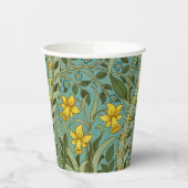 William Morris Daffodil Floral Pattern Classic Pappbecher (Links)