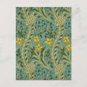 William Morris Daffodil Floral Pattern Classic Postkarte (Vorderseite)