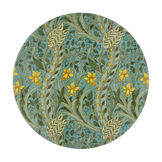 William Morris Daffodil Floral Pattern Classic Schneidebrett (Vorderseite)