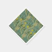 William Morris Daffodil Floral Pattern Classic Serviette (Ecke)