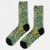 William Morris Daffodil Floral Pattern Classic Socken (Linkes Detail)
