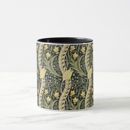 William Morris Daffodil Floral Textile Pattern Tasse (Zentrum)