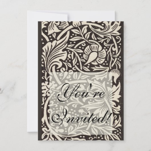 William Morris Daffodil Floral Wallpaper Einladung (Vorderseite)