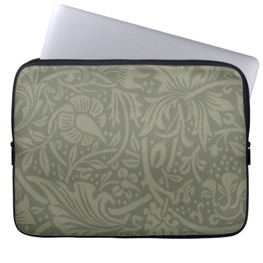 William Morris Daffodil Floral Wallpaper Laptopschutzhülle (Vorderseite)