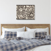 William Morris Daffodil Floral Wallpaper Leinwanddruck (Insitu (Schlafzimmer))