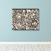 William Morris Daffodil Floral Wallpaper Leinwanddruck (Insitu (Holzboden))