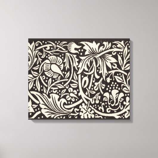 William Morris Daffodil Floral Wallpaper Leinwanddruck (Vorderseite)