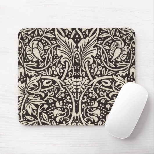 William Morris Daffodil Floral Wallpaper Pattern Mousepad (Mit Mouse)