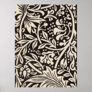 William Morris Daffodil Floral Wallpaper Pattern Poster