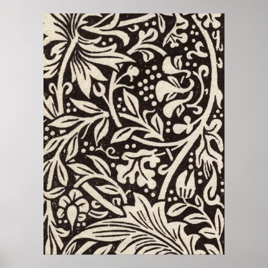 William Morris Daffodil Floral Wallpaper Pattern Poster (Vorne)