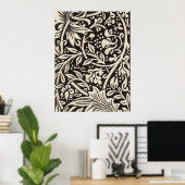 William Morris Daffodil Floral Wallpaper Pattern Poster (Heimbüro)