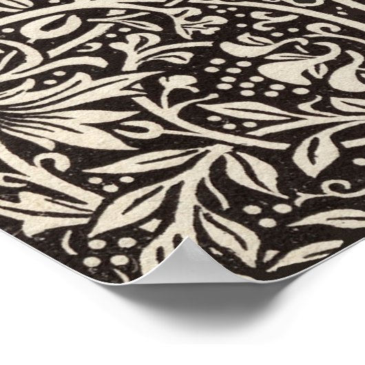 William Morris Daffodil Floral Wallpaper Pattern Poster (Ecke)