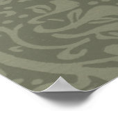 William Morris Daffodil Floral Wallpaper Pattern Poster (Ecke)