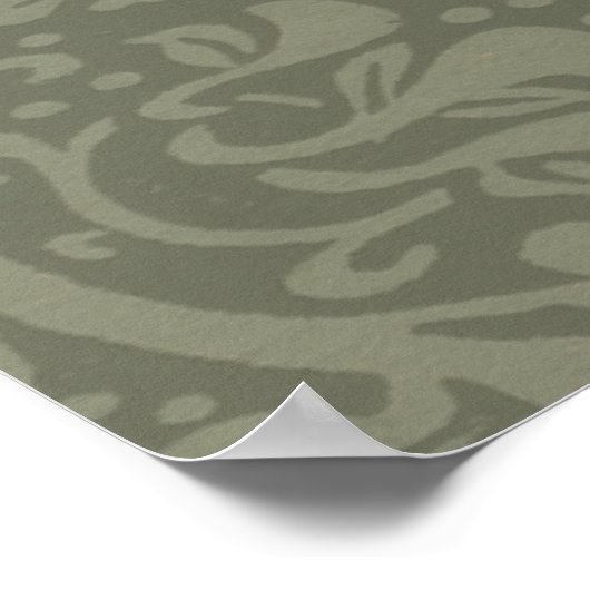 William Morris Daffodil Floral Wallpaper Pattern Poster (Ecke)