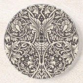 William Morris Daffodil Floral Wallpaper Pattern Sandstein Untersetzer (Vorne)