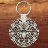 William Morris Daffodil Floral Wallpaper Pattern Schlüsselanhänger (Vorderseite)