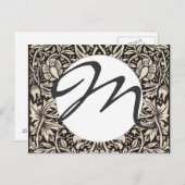 William Morris Daffodil Floral Wallpaper Postkarte (Vorne/Hinten)