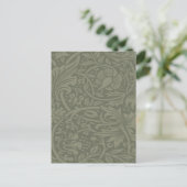 William Morris Daffodil Floral Wallpaper Postkarte (Stehend Vorderseite)