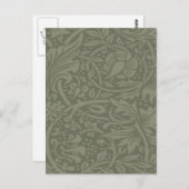 William Morris Daffodil Floral Wallpaper Postkarte (Vorne/Hinten)