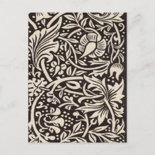 William Morris Daffodil Floral Wallpaper Postkarte
