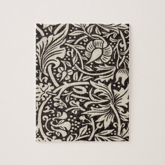 William Morris Daffodil Floral Wallpaper Puzzle (Vertikal)