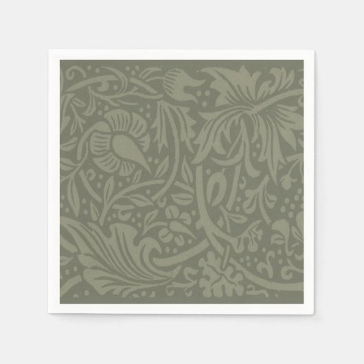 William Morris Daffodil Floral Wallpaper Serviette (Vorderseite)