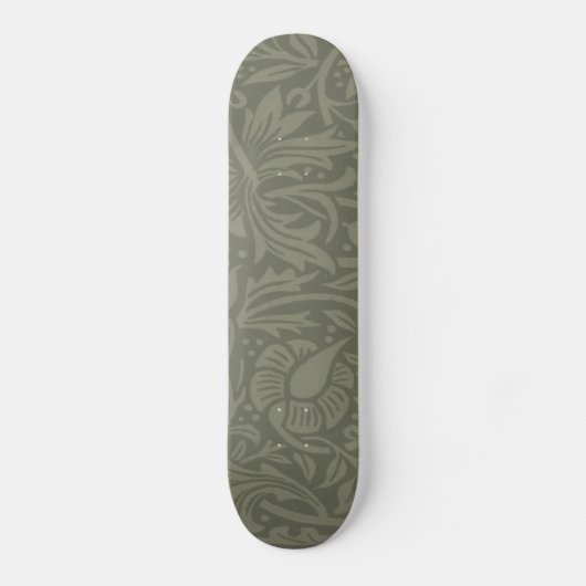 William Morris Daffodil Floral Wallpaper Skateboard (Vorderseite)