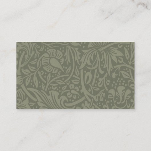 William Morris Daffodil Floral Wallpaper Visitenkarte (Rückseite)