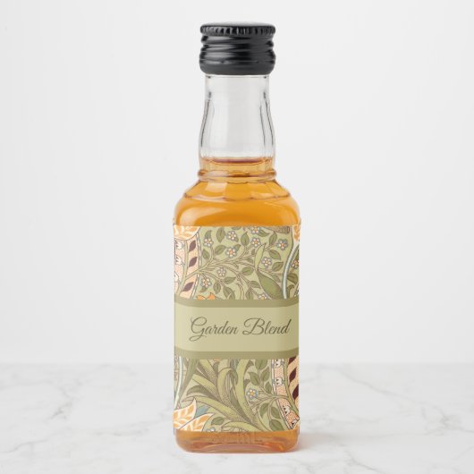 William Morris Daffodil Garden Blume Classic Bota Alkoholflaschenetikett (Vorderseite)