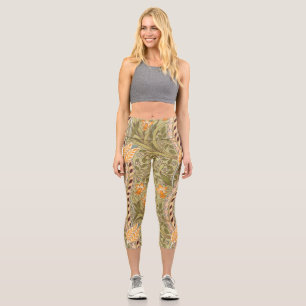 William Morris Daffodil Garden Blume Classic Bota Capri Leggings