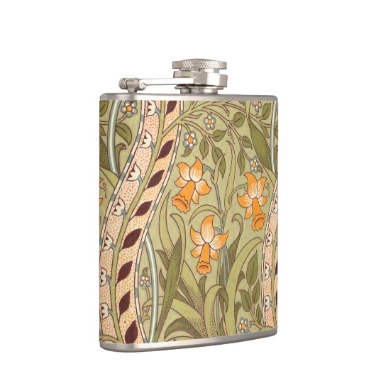 William Morris Daffodil Garden Blume Classic Bota Flachmann (Rechts)