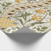 William Morris Daffodil Garden Blume Classic Bota Geschenkpapier (Ecke)