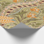 William Morris Daffodil Garden Blume Classic Bota Geschenkpapier (Ecke)
