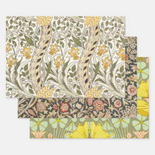 William Morris Daffodil Garden Blume Classic Bota Geschenkpapier Set