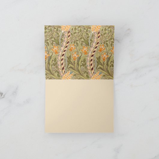 William Morris Daffodil Garden Blume Classic Bota Karte (Innenseite)