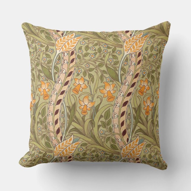 William Morris Daffodil Garden Blume Classic Bota Kissen (Vorderseite)