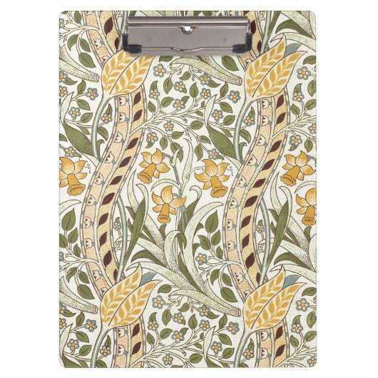 William Morris Daffodil Garden Blume Classic Bota Klemmbrett (Vorderseite)