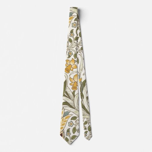 William Morris Daffodil Garden Blume Classic Bota Krawatte (Vorderseite)