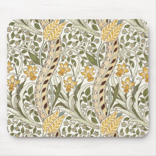 William Morris Daffodil Garden Blume Classic Bota Mousepad (Vorne)